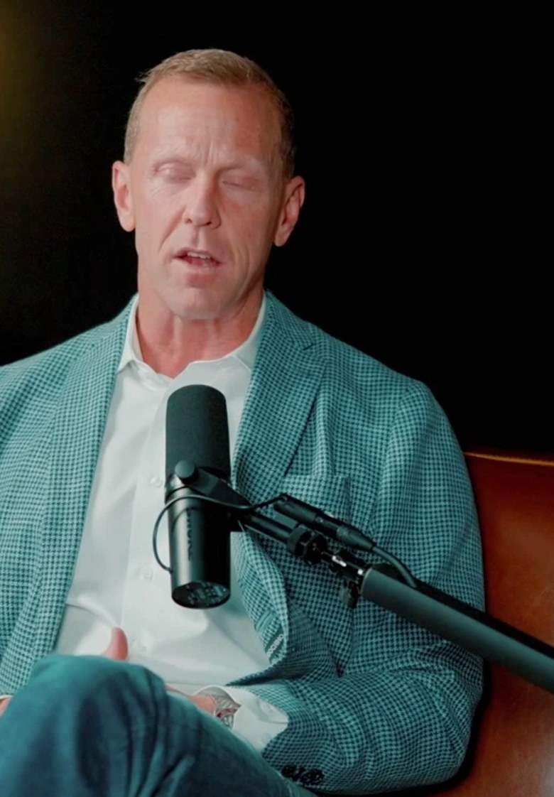 Jed Nilson mid-sentence during a recording